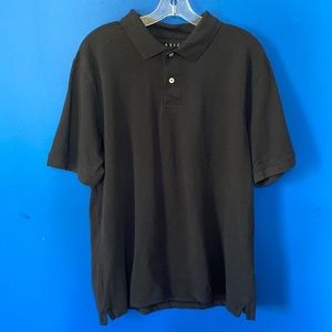 Men’s BASIC EDITIONS Black Polo Shirt Sz L